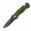 Нож складной "Ganzo" с зажимом и встроенным свистком, дл.клинка 75 мм, сталь 420C, цв. зелёный.
