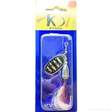 Блесна KYODA Brass в индивидуальной упаковке, вращающаяся, размер 3, вес 8,0 гр, цвет 001